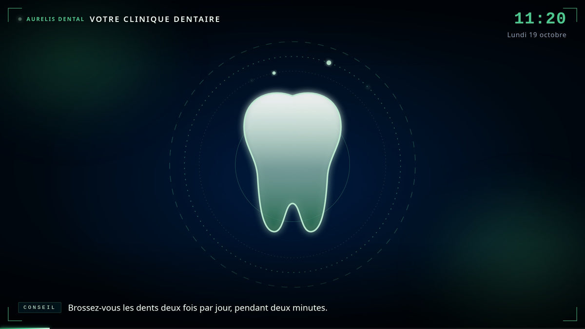 AURELIS DENTAL — Affichage numérique pour salle d’attente