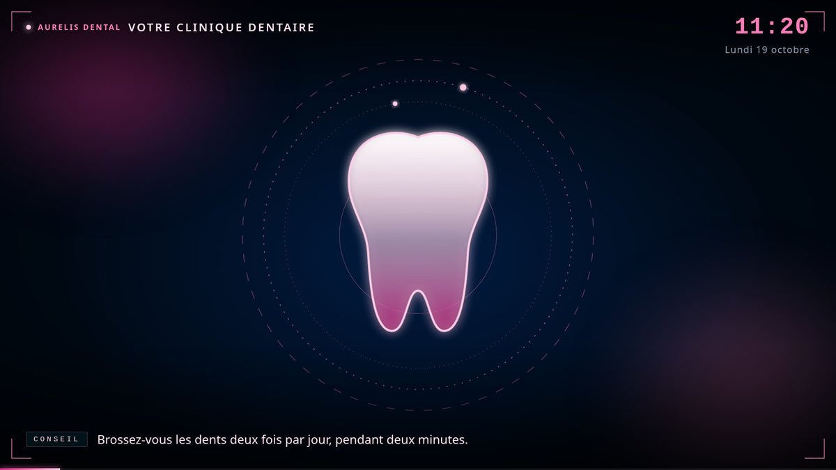 AURELIS DENTAL — Affichage numérique pour salle d’attente