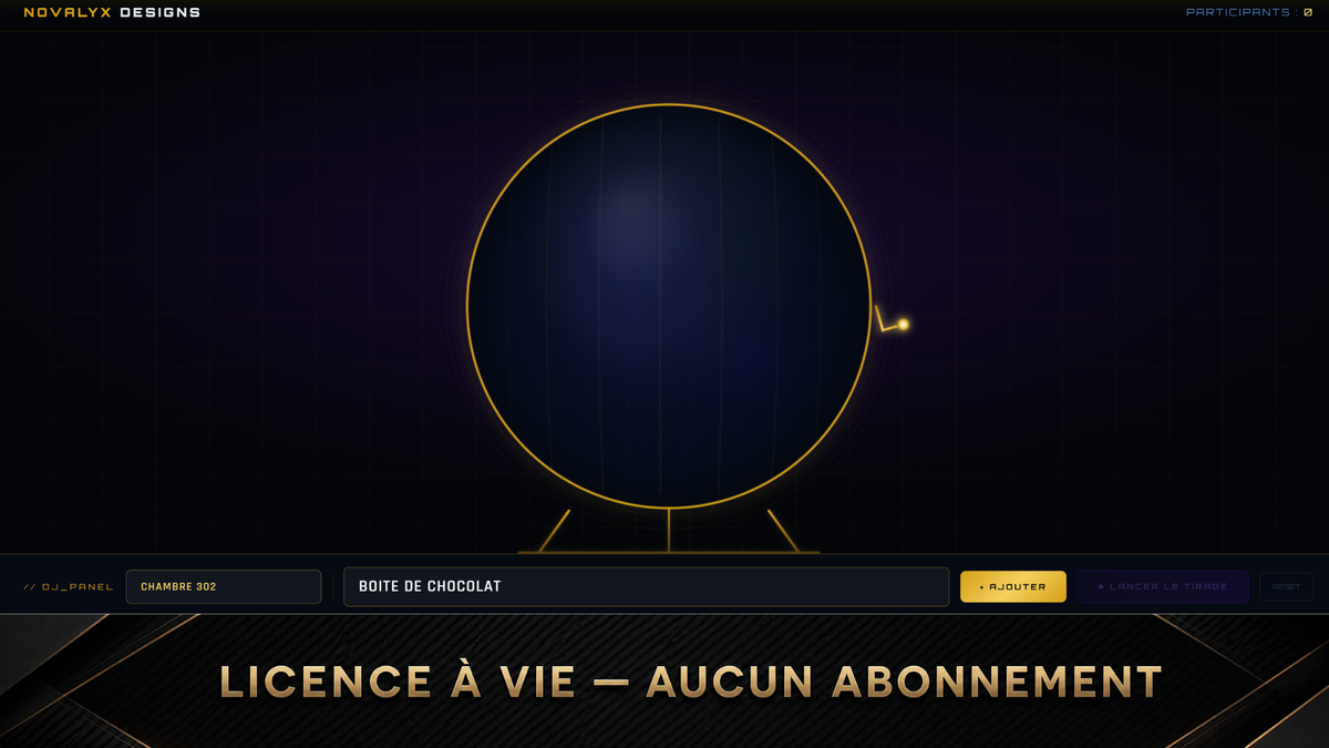 🎡 ROULETTE NUMÉRIQUE ÉVÉNEMENTIELLE — TRANSFORMEZ VOS ÉVÉNEMENTS EN SPECTACLE INTERACTIF !