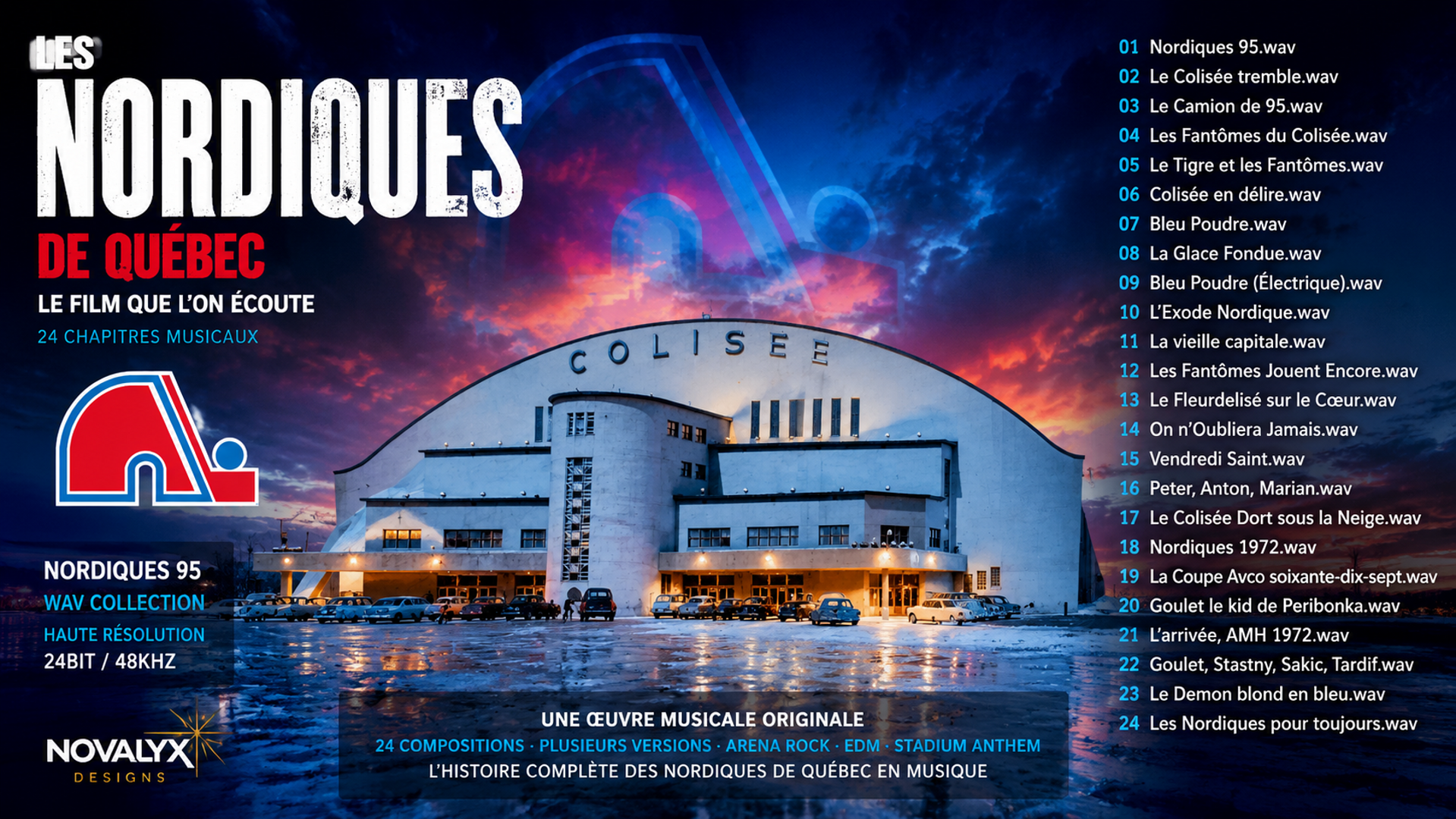 Monde Infini · Les Nordiques de Québec — Nordiques 95 · Coffret 24 WAV