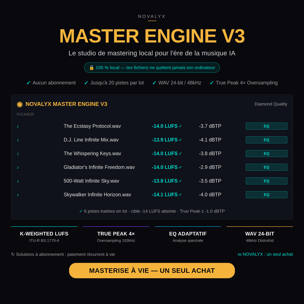 NOVALYX Master Engine V3.1 — Édition Diamond Quality