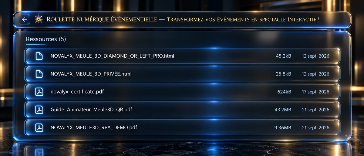 🎡 ROULETTE NUMÉRIQUE ÉVÉNEMENTIELLE — TRANSFORMEZ VOS ÉVÉNEMENTS EN SPECTACLE INTERACTIF !