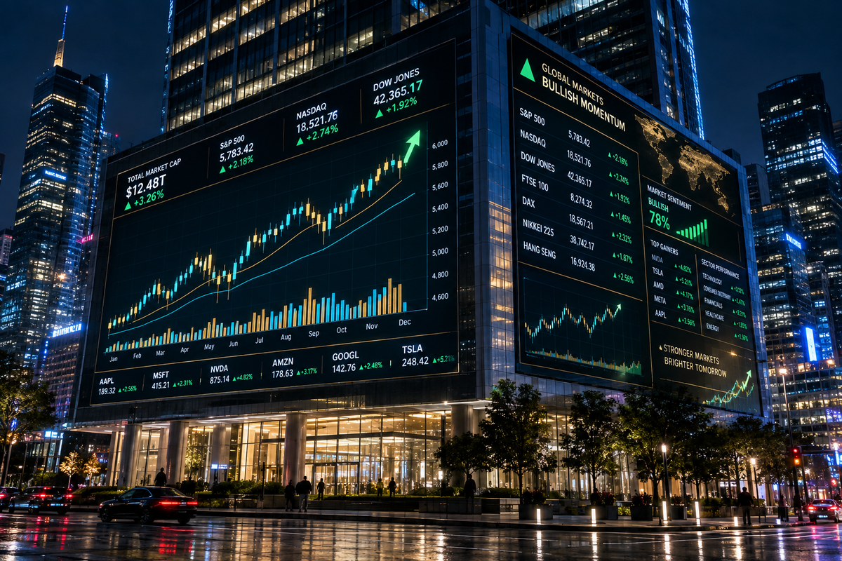 TRADER — Panneau LED extérieur style Wall Street